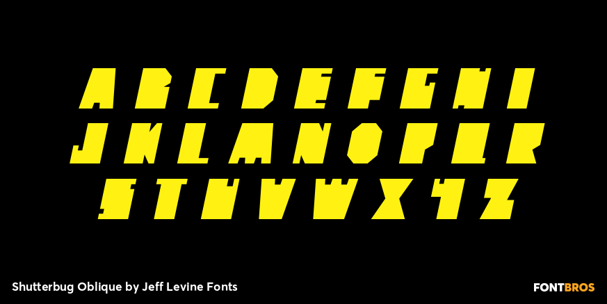 Shutterbug Oblique Font Poster #1