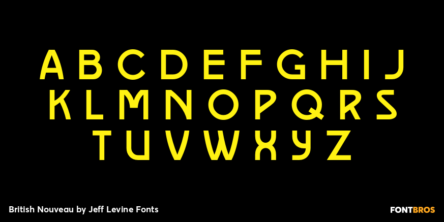 British Nouveau Font Poster #1