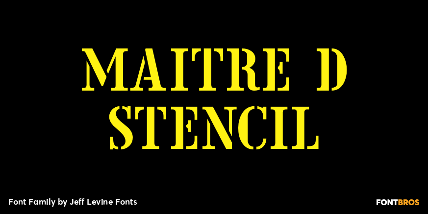 Maitre d Stencil Font Poster