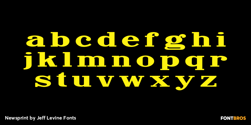 Newsprint Font Poster #3