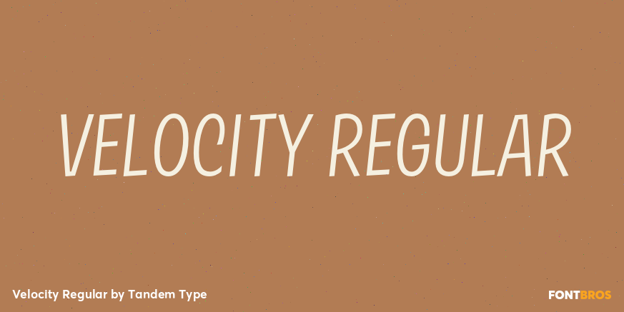 Velocity Regular Font Poster