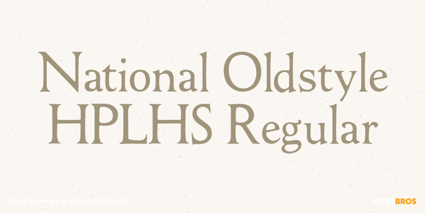 National Oldstyle HPLHS Regular Poster