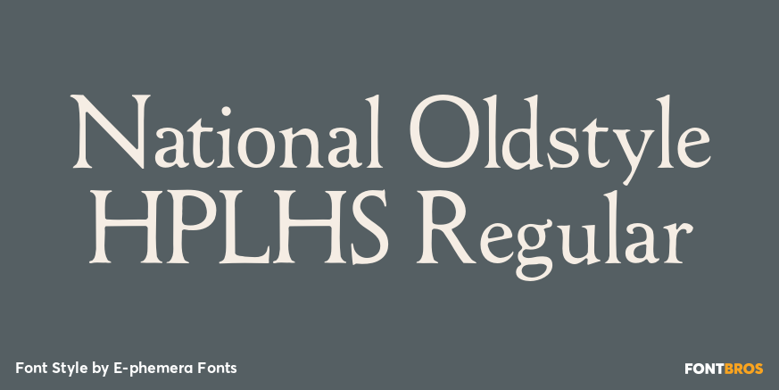National Oldstyle HPLHS Regular Poster