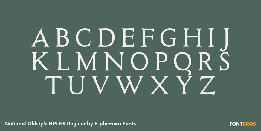 National Oldstyle HPLHS Regular Font Poster #2