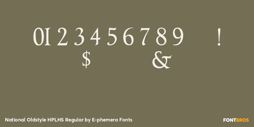 National Oldstyle HPLHS Regular Font Poster #4