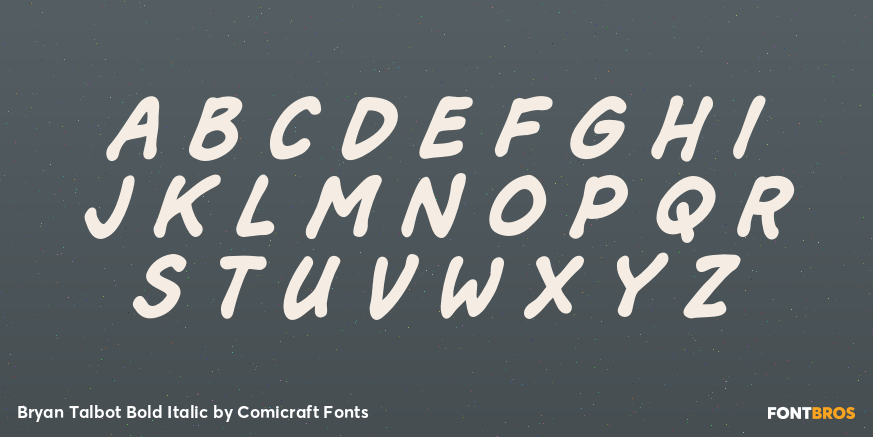 Bryan Talbot Bold Italic Font Poster #3