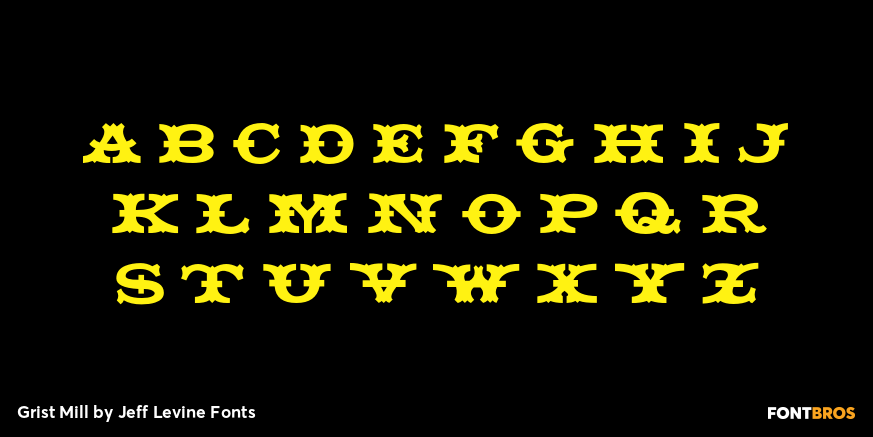 Grist Mill Font Poster #3