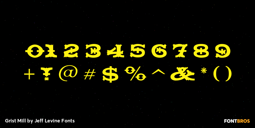 Grist Mill Font Poster #4