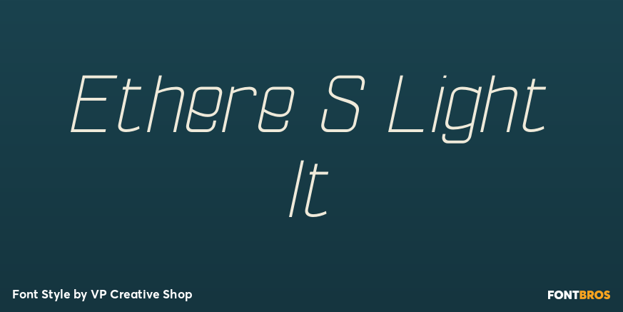 Ethere S Light It Font Poster #1