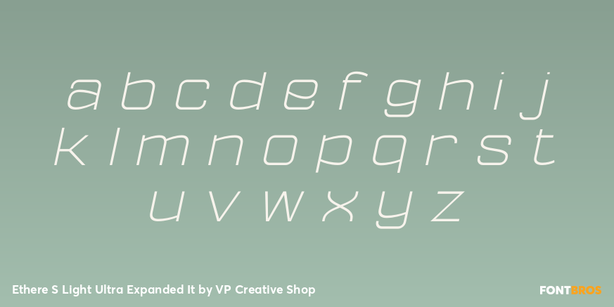 Ethere S Light Ultra Expanded It Font Poster #3