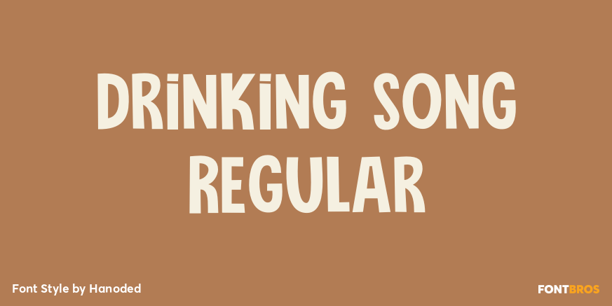 Drinking Song Regular Font Poster #1