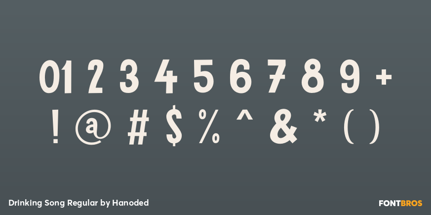 Drinking Song Regular Font Poster #4