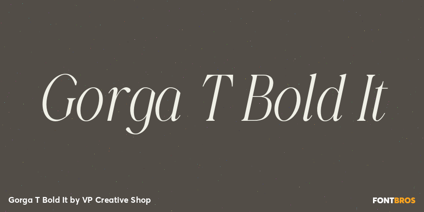Gorga T Bold It Font Poster #1