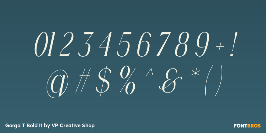 Gorga T Bold It Font Poster #4