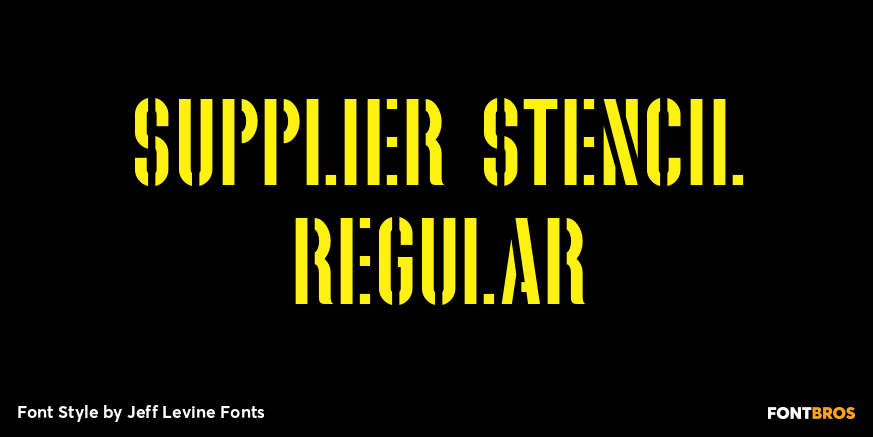 Supplier Stencil Regular Font Poster #1