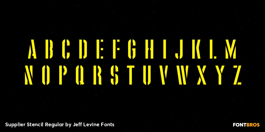 Supplier Stencil Regular Font Poster #2