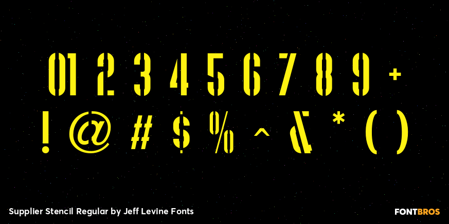 Supplier Stencil Regular Font Poster #4