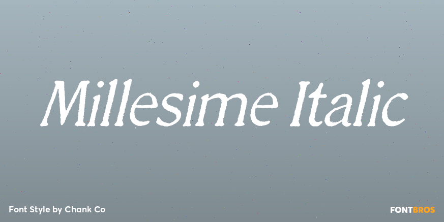 Millesime Italic Poster