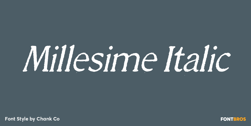 Millesime Italic Poster
