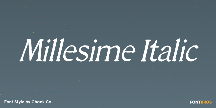 Millesime Italic Poster