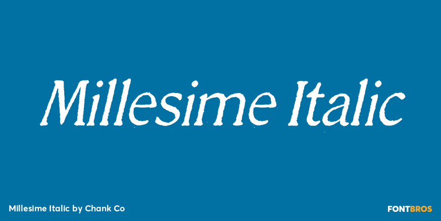 Millesime Italic Poster
