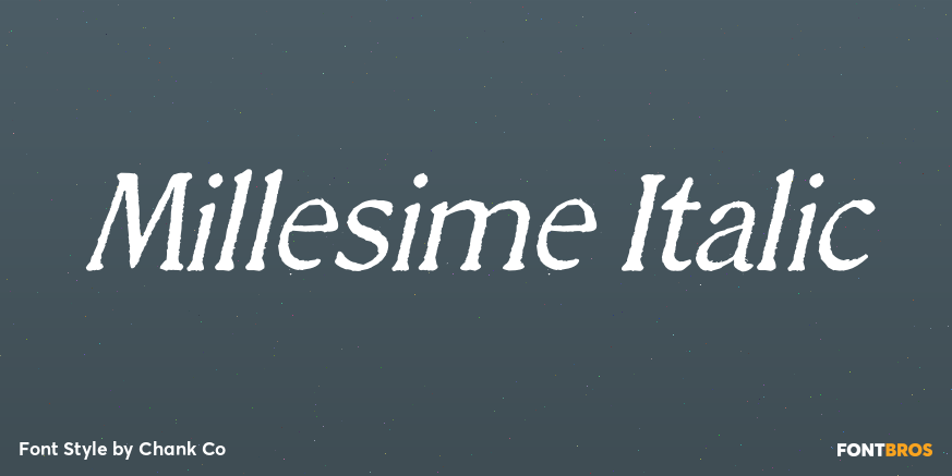Millesime Italic Poster