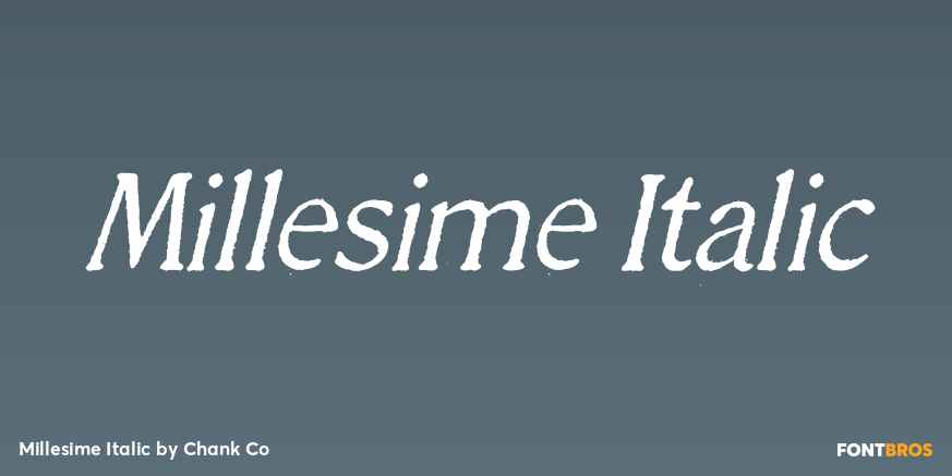 Millesime Italic Poster