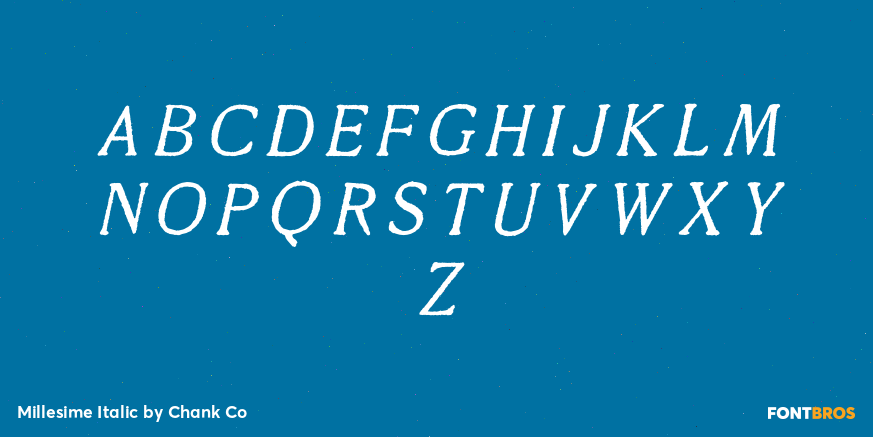 Millesime Italic Font Poster #2