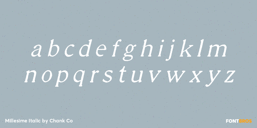 Millesime Italic Font Poster #3