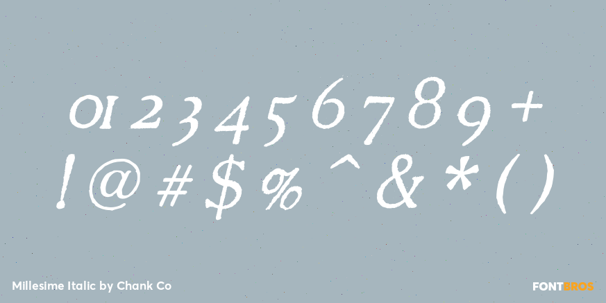 Millesime Italic Font Poster #4