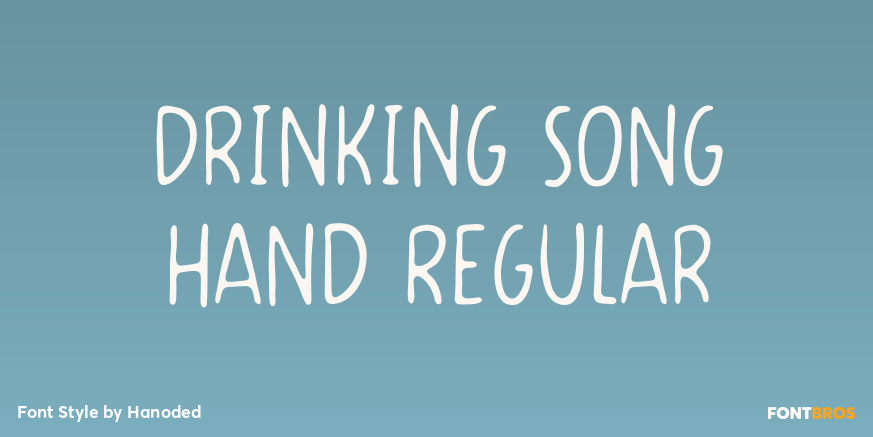 Drinking Song Hand Regular Font Poster #1