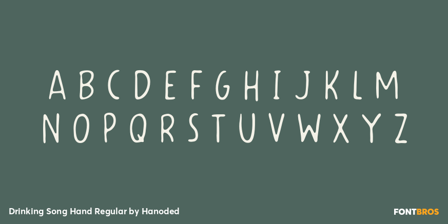 Drinking Song Hand Regular Font Poster #3