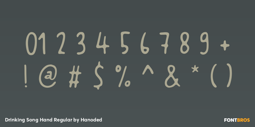 Drinking Song Hand Regular Font Poster #4