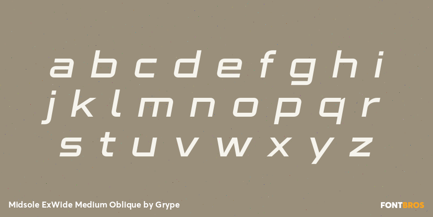 Midsole ExWide Medium Oblique Font Poster #3