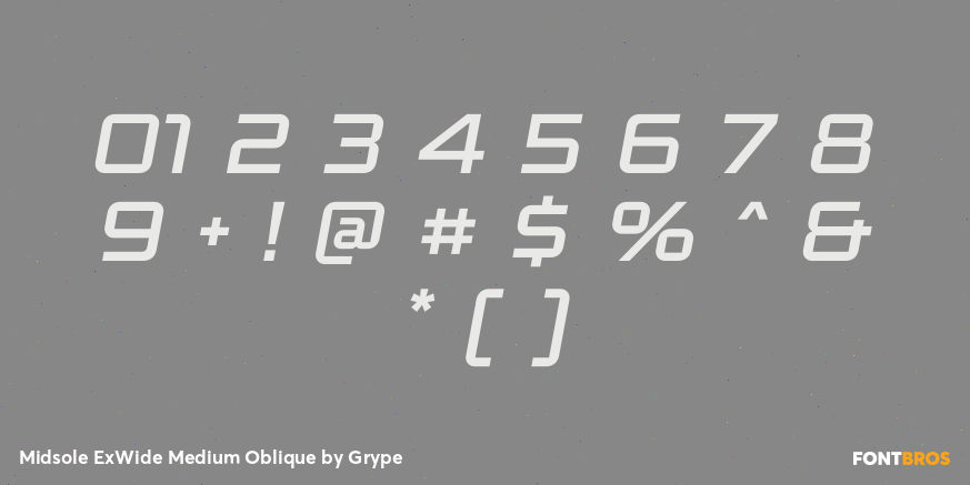 Midsole ExWide Medium Oblique Font Poster #4