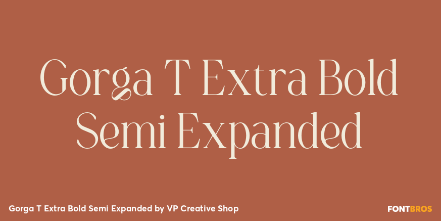 Gorga T Extra Bold Semi Expanded Font Poster #1