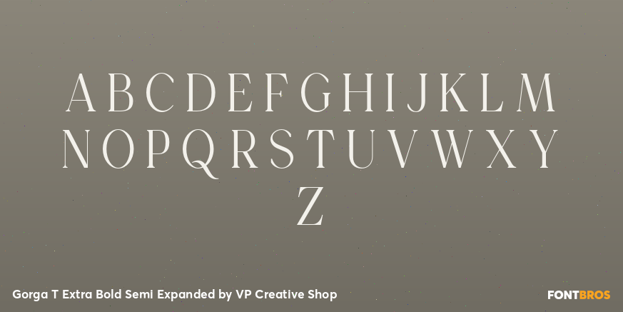 Gorga T Extra Bold Semi Expanded Font Poster #2