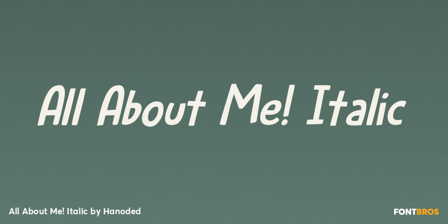 All About Me! Italic Poster