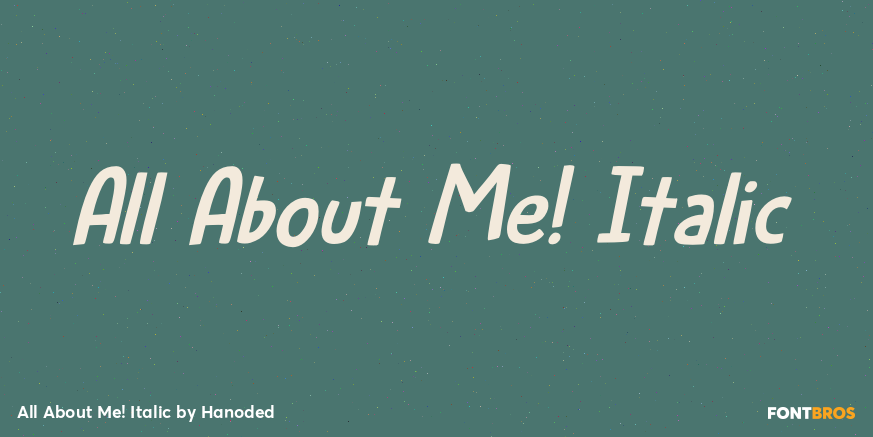 All About Me! Italic Poster