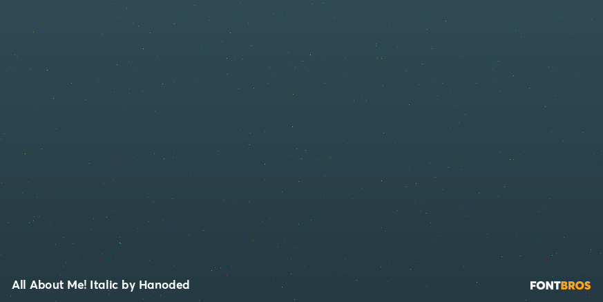 All About Me! Italic Poster