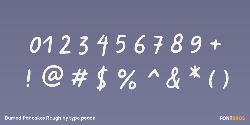 Burned Pancakes Rough Font Poster #4