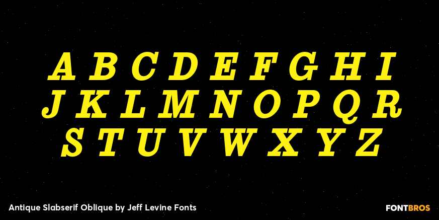 Antique Slabserif Oblique Font Poster #2