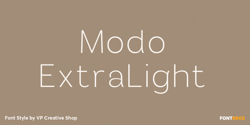 Modo ExtraLight Font Poster #1
