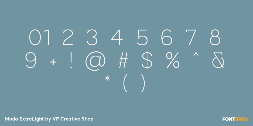 Modo ExtraLight Font Poster #1