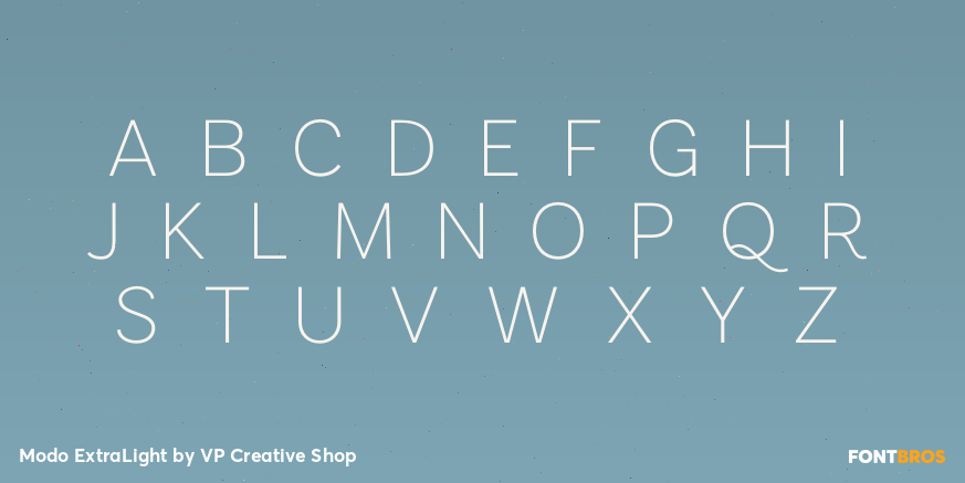 Modo ExtraLight Font Poster #1