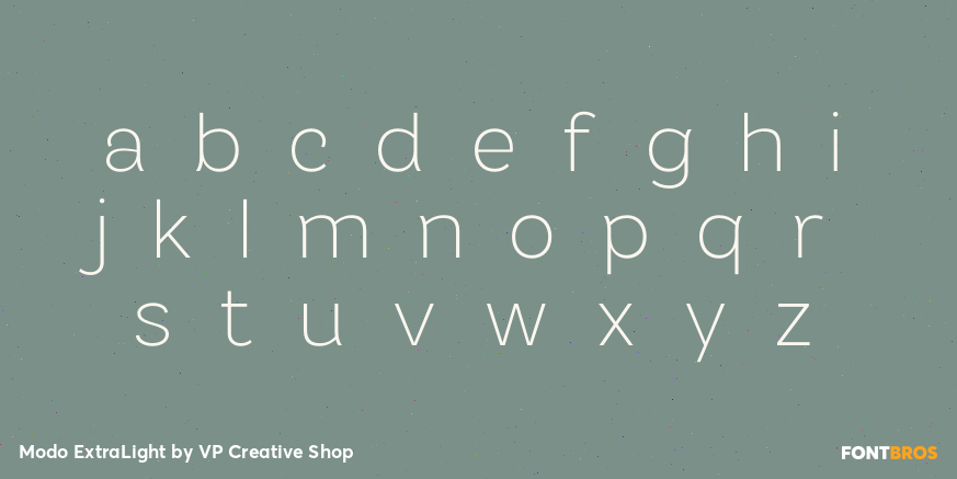 Modo ExtraLight Font Poster #1