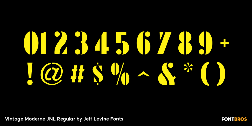 Vintage Moderne JNL Regular Font Poster #4