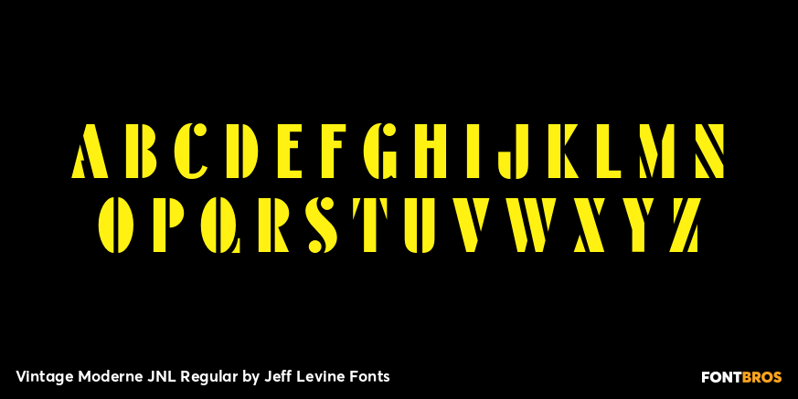 Vintage Moderne JNL Regular Font Poster #3