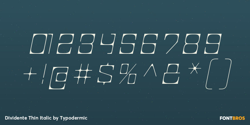 Dividente Thin Italic Font Poster #4