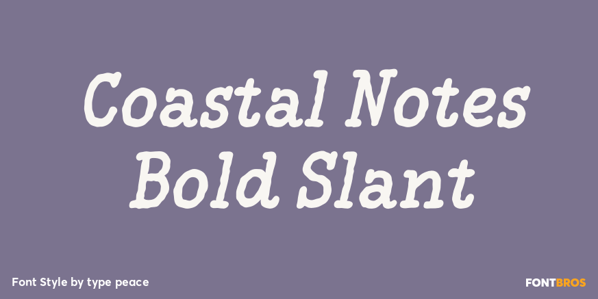 Coastal Notes Bold Slant Poster